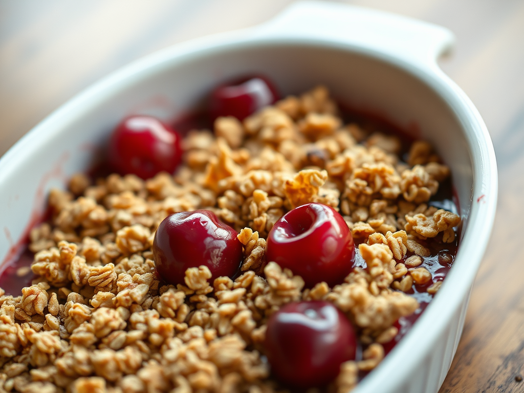 Cherry Cobbler—with a granola topping that’s easier than pie to&nbsp;make