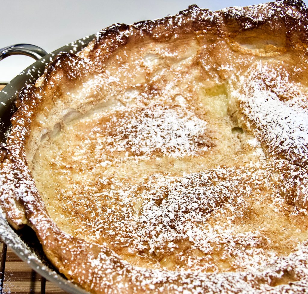 (Almost) Vegan Dutch Baby Pancakes—only egg whites make this “almost” vegan