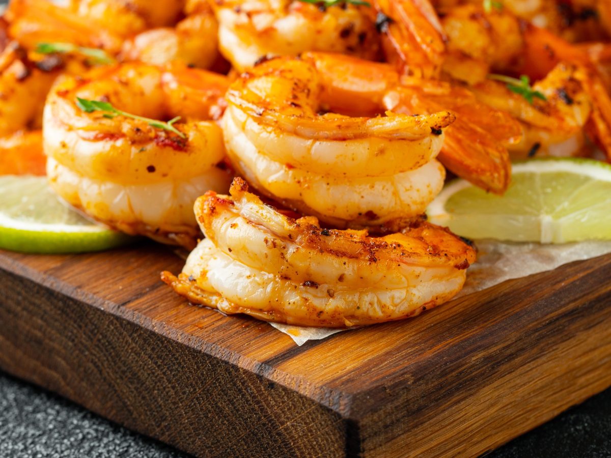 Tequila Lime Shrimp—it only takes a little, but adding the alcohol helps make the spices “stick”