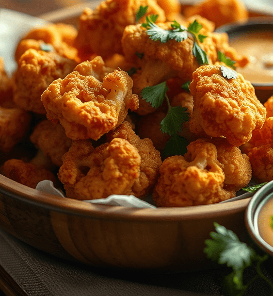 Fried cauliflower in a bowl.