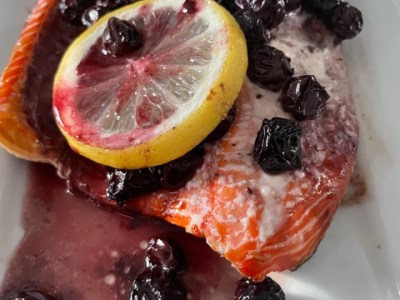 Baked Blueberry & Balsamic Salmon—a fun, sweet take for your next fish&nbsp;dish