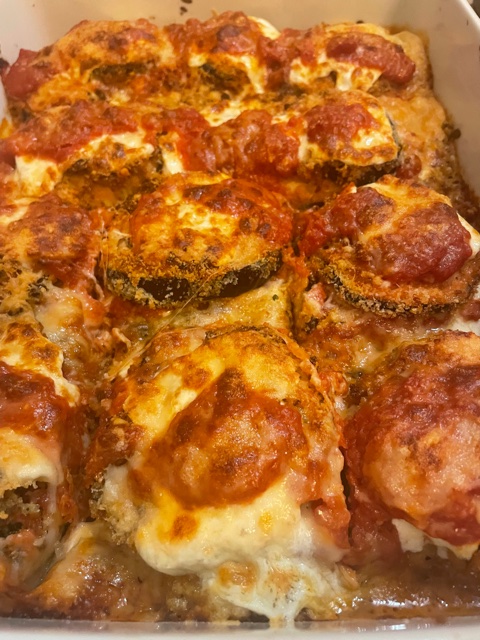 Baked eggplant parmesan