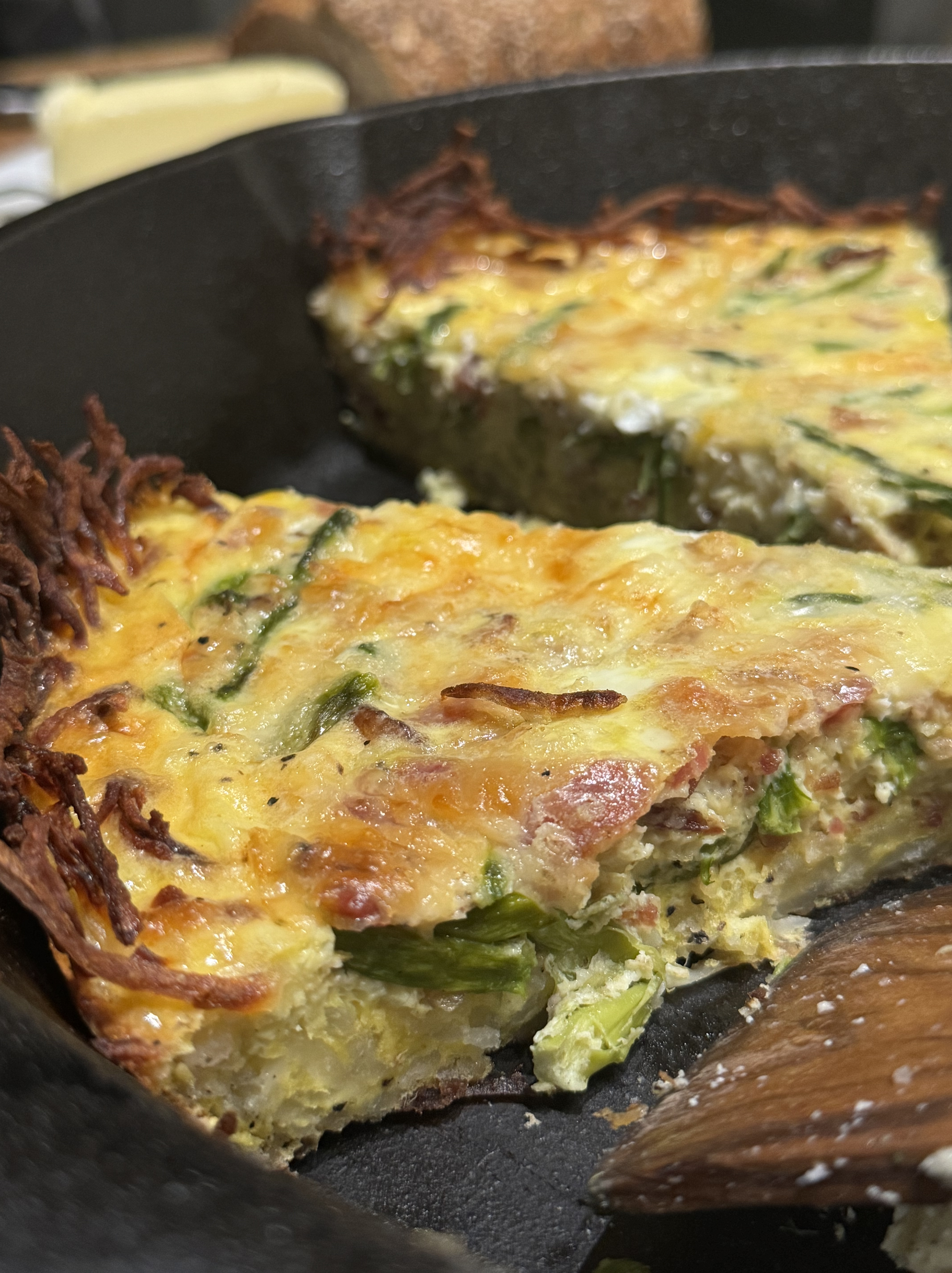 Quiche Two Ways—with a cauliflower crust and a potato crust