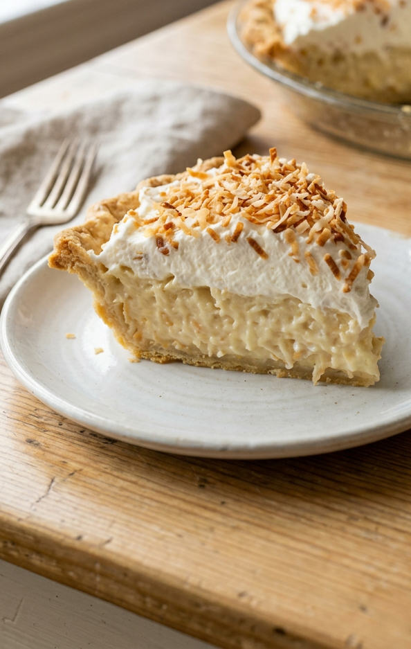 Almost Vegan Coconut Cream Pie—only the egg yolks aren’t vegan