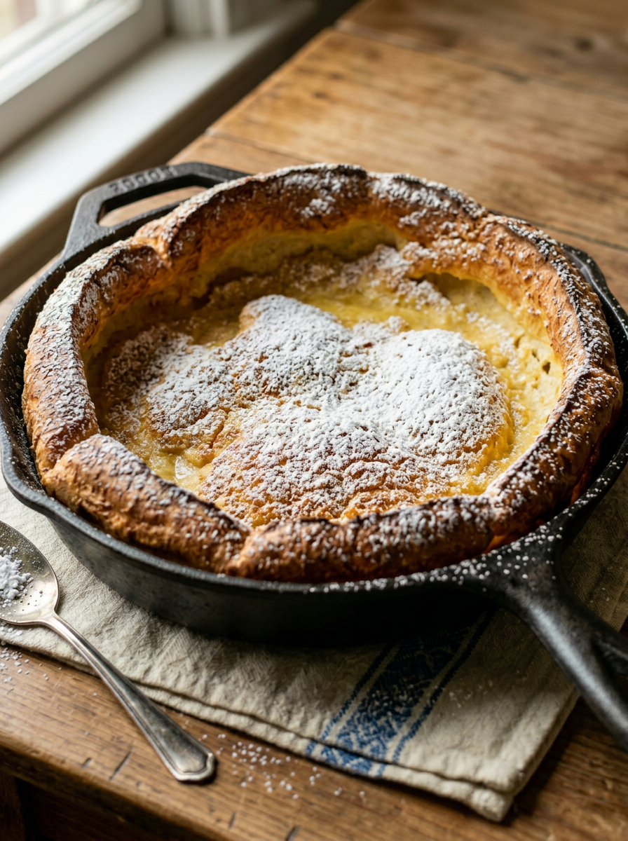 (Almost) Vegan Dutch Baby Pancakes—only egg whites make this “almost” vegan