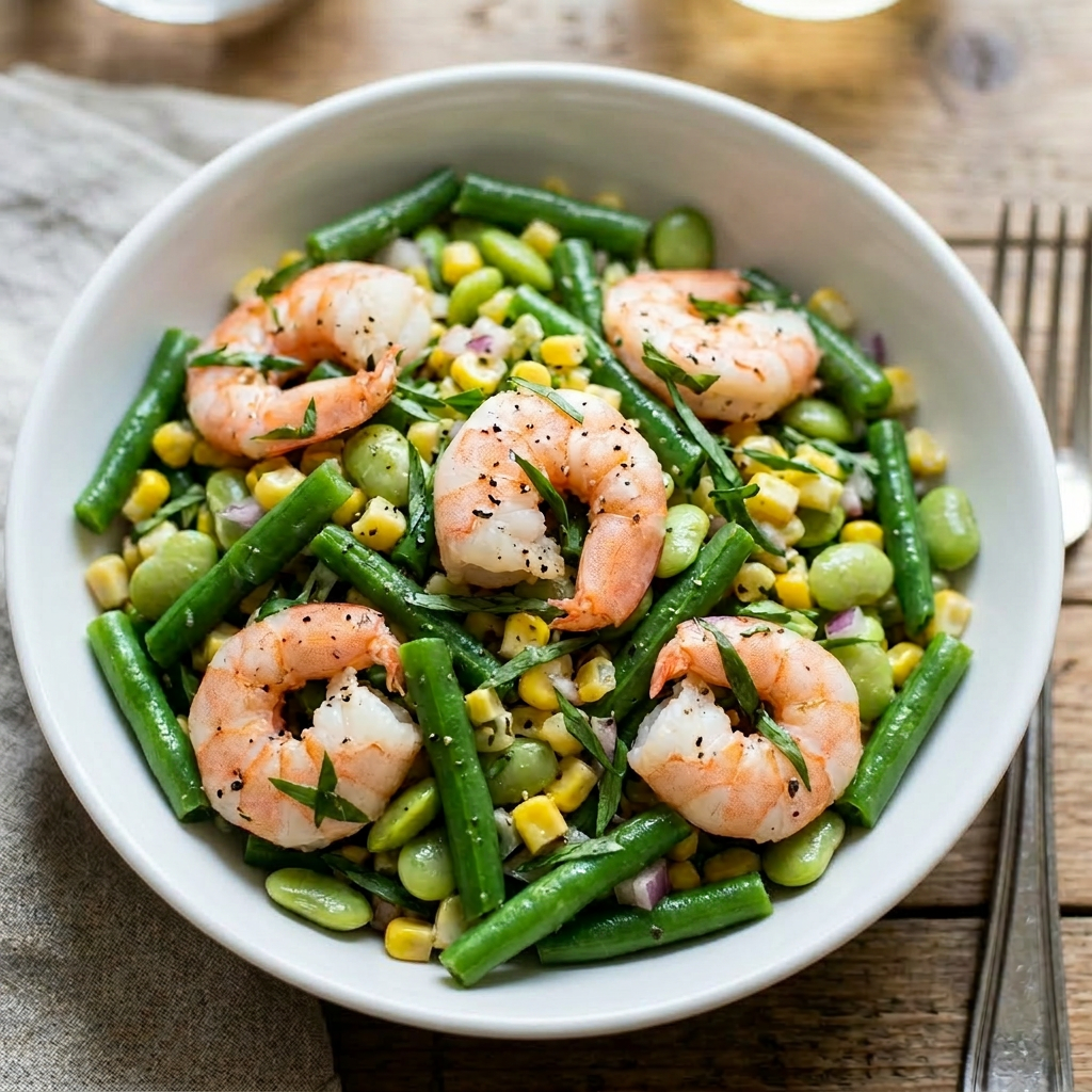 Chilled Shrimp, Green Beans & Tarragon Salad—and lima beans too!
